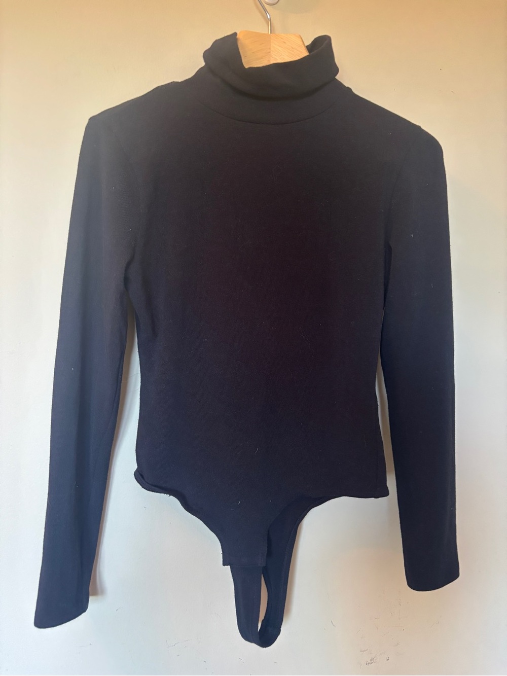 Madewell Black Long-Sleeve Turtleneck Bodysuit
